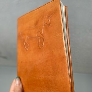 Beautiful Leather Journal - Unicorn